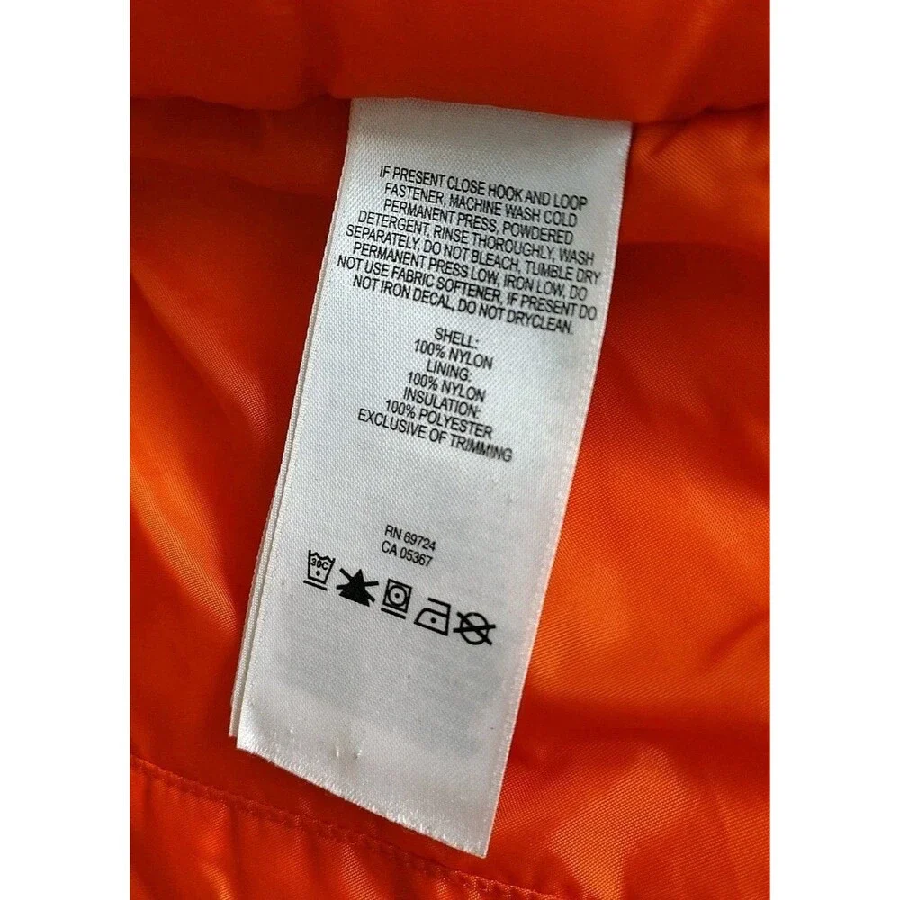 Columbia Hooded Ski Jacket with Pockets Orange/Gray Unisex Kids Size Medium
